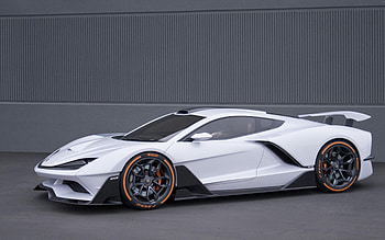 Aria FXE, American electric supercar, front view, exterior, white Aria FXE, electric sports cars, Aria HD wallpaper