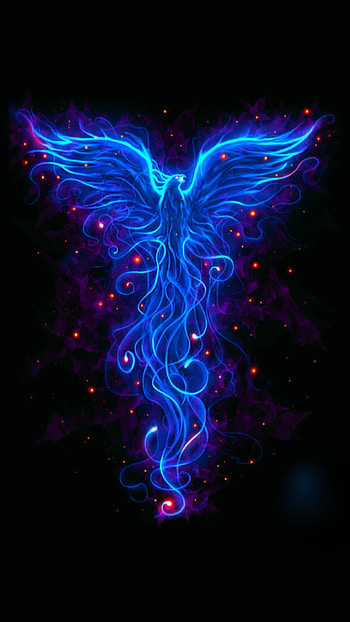 Claudia Nieto on Bird. Phoenix , Phoenix artwork, Mythical creatures art, Neon Phoenix HD phone wallpaper