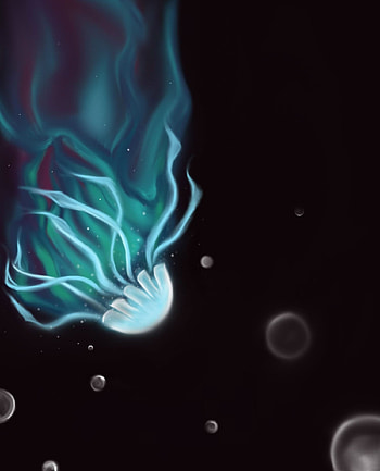 Jellyfish, dark, digital art HD phone wallpaper
