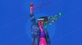 Girl cyborg, surreal, art HD wallpaper