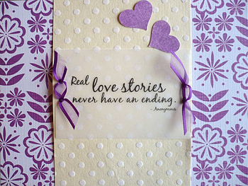 Real Love Stories..., Valentine, purple, Valentines Day, love, Valentines, hearts, ribbons, quote HD wallpaper