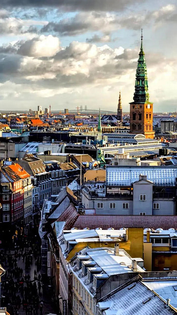 Capital city vibes, Winter wonderland, Metropolis charm, Scandinavian beauty HD phone wallpaper