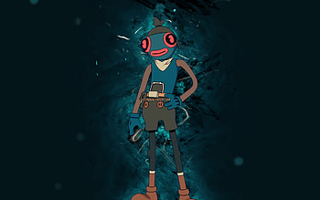 The Visitor Toona Fish, , blue neon lights, Fortnite Battle Royale, Fortnite characters, The Visitor Toona Fish Skin, Fortnite, The Visitor Toona Fish Fortnite HD wallpaper