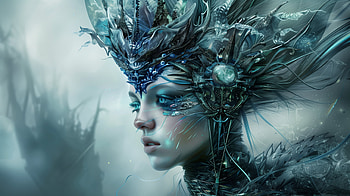 Icy Sci-Fi Sovereign, queen, Sci Fi, fantasy, portrait HD wallpaper