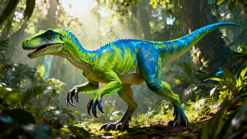 Emerald Velociraptor — Ultra, velociraptor, dinosaur HD wallpaper