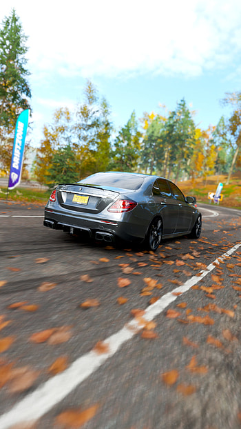 Mercedes E63 S BRABUS, autum, car HD phone wallpaper