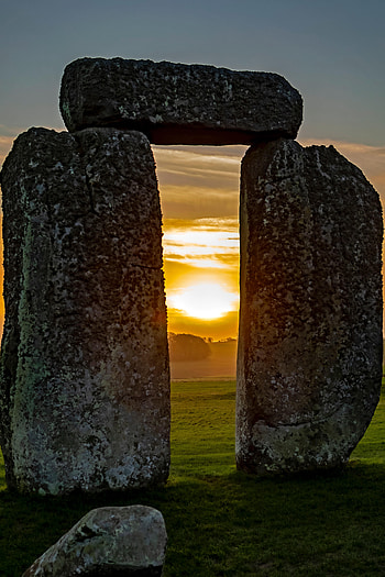 Nature, Sunset, Stones, Stonehenge, England, Megalith HD phone wallpaper