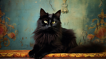 Majestic Black Cat, Black Cat, Animal, cat HD wallpaper