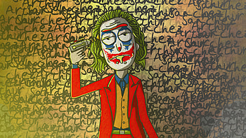 Rick Sanchez Meets The Joker: Ultra, TV Show, Rick and Morty, Rick Sanchez, Joker HD wallpaper