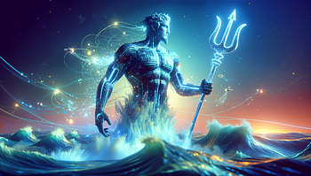 Poseidon: Stunning Ultra of the Sea God, Poseidon, mythology, ocean, god, trident HD wallpaper
