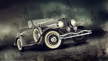 Retro Car, ol, Car, vintage, Retro HD wallpaper