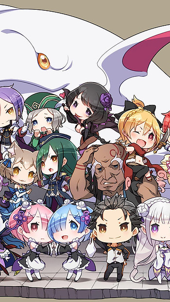 group of rezero, group of re zero, anime HD phone wallpaper