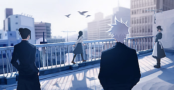 Jujutsu Kaisen Season 2, Misato Kuroi, Riko Amanai, Satoru Gojo, Suguru Geto, Anime, Jujutsu Kaisen, Gojo & Geto HD wallpaper