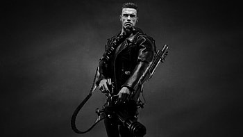 Arnold Schwarzenegger, Background, Celeb, Monochrome HD wallpaper