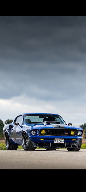 Ford Mustang Mach 1, aesthetic, cloud, sky, new, 69, ringbrothers, tune HD phone wallpaper