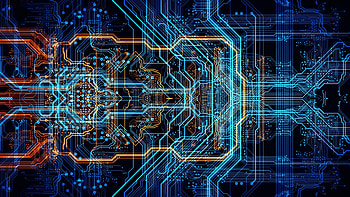 Abstract, Neon, Chip, Cpu, Processor, Scheme HD wallpaper