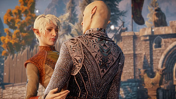 Dragon Age Inquisition Solas & Male Elf Romance First Kiss in the Fade (Bi Solas Mod) - YouTube HD wallpaper