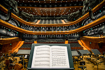 Orchestra music, Harmonious symphony, Melodic sounds, Rhythmic movements HD wallpaper