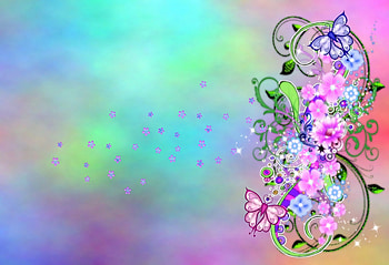 .WINGS IN SPRING., sweet, colors, digital art, beautiful, butterflies, pretty, cool, butterfly designs, flowers, lovely, chic HD wallpaper