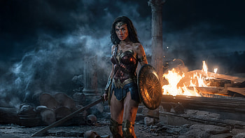 Wonder Woman Themyscira Champion, wonder-woman, superheroes, artwork, art, digital-art, ai HD wallpaper