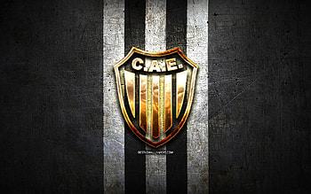 Estudiantes FC, golden logo, Primera Nacional, black metal background, football, argentinian football club, CA Estudiantes logo, soccer, Argentina, CA Estudiantes HD wallpaper