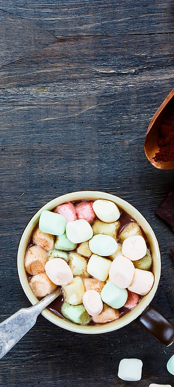 Hot chocolate, Marshmallow HD phone wallpaper