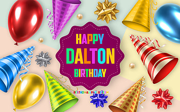 Happy Birtay Dalton, , Birtay Balloon Background, Dalton, creative art, Happy Dalton birtay, silk bows, Dalton Birtay, Birtay Party Background HD wallpaper