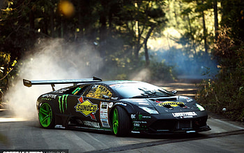 ... lamborghini drift car hood ... HD wallpaper