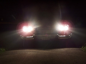 Christine-lights, night, women, car, men HD wallpaper