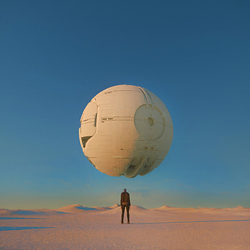 Art, Miscellanea, Miscellaneous, Futurism, Human, Person, Spaceship HD phone wallpaper
