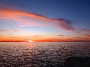 Nature, Water, Sunset, Sea, Twilight, Horizon, Dusk HD wallpaper