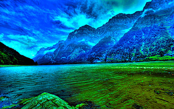MOUNTAIN FOG, fog, landscape, sky, nature, mountains, lake HD wallpaper