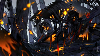 Wolf, fantasy, creature, art HD wallpaper
