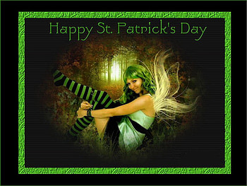 GREEN FAIRIE, fairie, st pats, st patricks, green HD wallpaper