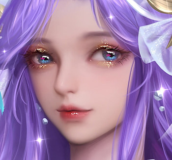 Girl, yanmin ji, purple, frumusete, pink, fantasy, art, face HD wallpaper