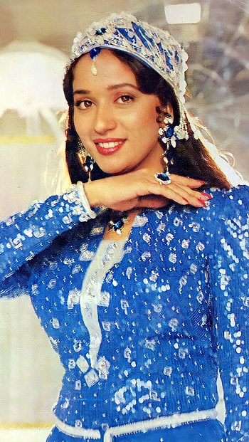 Madhuri Dixit, bollywood actress, vintage HD phone wallpaper
