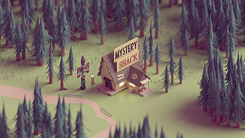 House, forest, TV show, Gravity Falls HD wallpaper