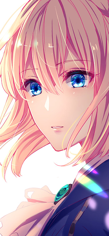blue eyes, Violet Evergarden (Character), Anime, Violet Evergarden HD phone wallpaper