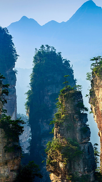 Zhangjiajie, Old house field, Hunan, China HD phone wallpaper