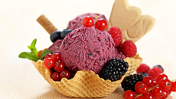 Berries summer dessert, Colorful and juicy, Sorbet delight, Scrumptious treat HD wallpaper