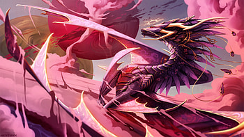 Pink Dragon Fantasy, pink, dragon, fantasy, artist, artwork, digital-art, deviantart HD wallpaper