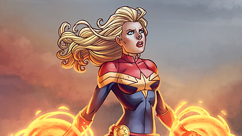 Captain Marvel Cartoon Art, captain-marvel, superheroes, marvel, artist, artwork, digital-art HD wallpaper