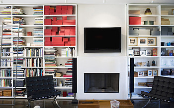 Books, Miscellanea, Miscellaneous, Coziness, Comfort, Shelves, Fireplace, Boxes, Television, Television Set HD wallpaper