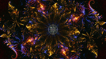 Abstract, Multicolored, Motley, Pattern, Fractal, Circle HD wallpaper