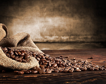 Coffee, beans, cloth, wood HD wallpaper