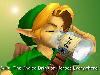 Milk:The Choice Drink of Heroes Everywhere, zelda, video games, link, lon-lon milk HD wallpaper