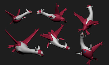 Pokemon objects for 3D printing, Latias and Latios models, Highly detailed, able files HD wallpaper