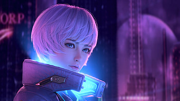 Scifi Girl Moon Shine , scifi, artist, artwork, digital-art, artstation HD wallpaper