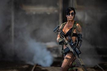 Alex-Zedra, Model, Zedra, gun, Alex HD wallpaper