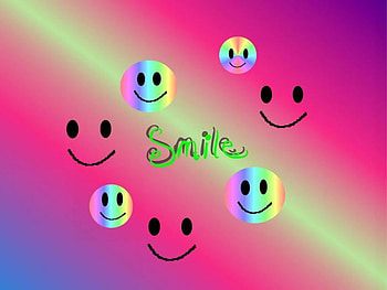 pink smileys, pink, smileys HD wallpaper